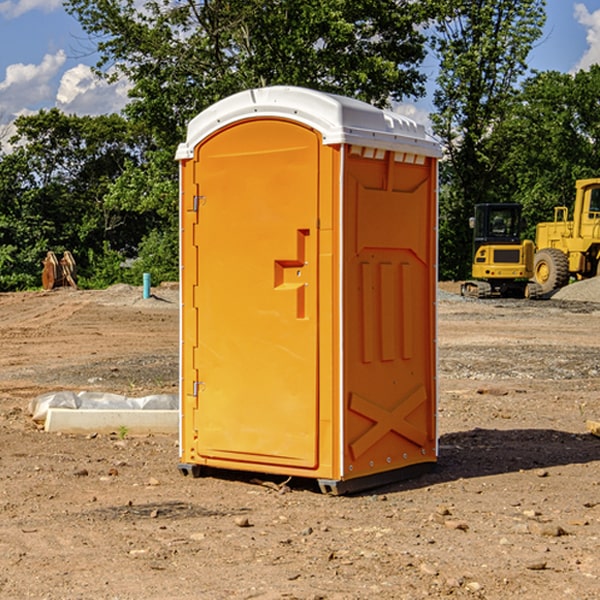 how often are the portable restrooms cleaned and serviced during a rental period in Rockbridge County